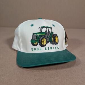 Vintage John Deere 8000 Series Tractor Farm Equipment Snapback Hat NWT